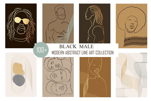 Download LINE ART COLLECTION BLACK MALE