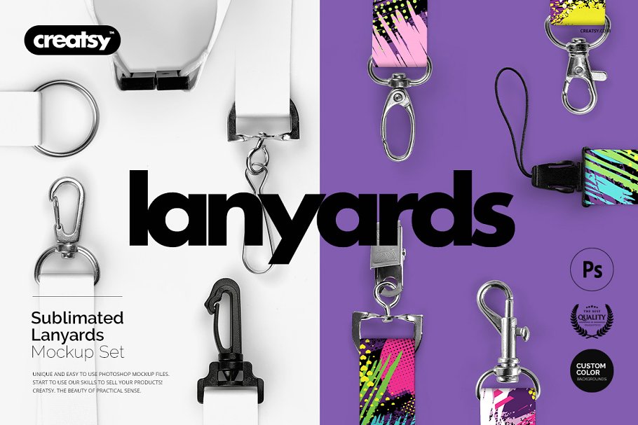Download Lanyards Sublimated Mockup Set