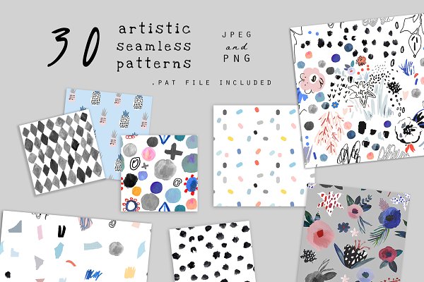 Download 30 seamless patterns
