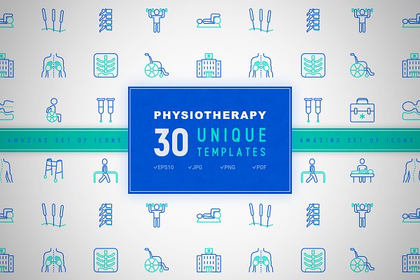 Download Physiotherapy Icons Set | Concept