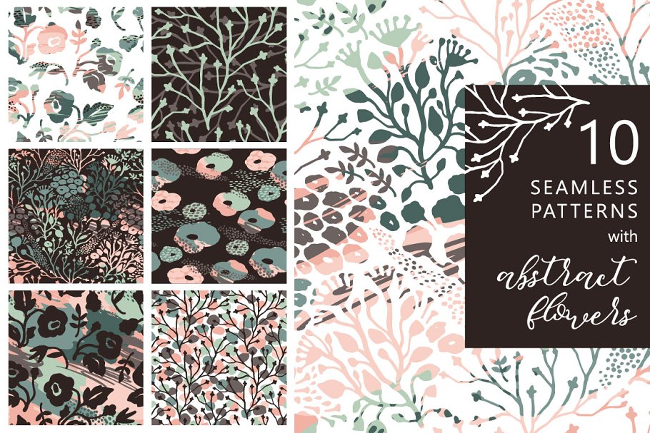 Download 10 artistic seamless patterns