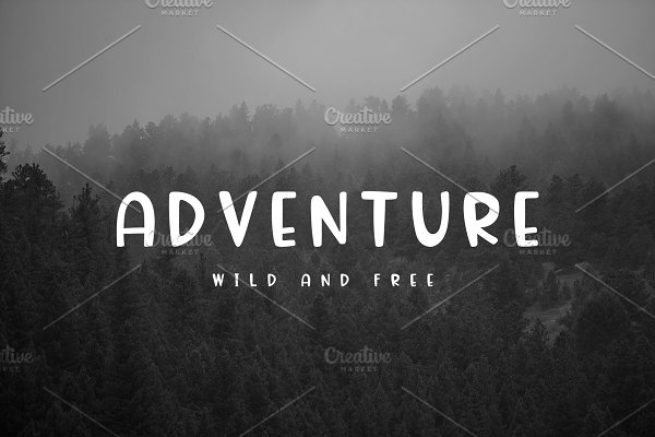 Download Adventure Font and Camping Pack