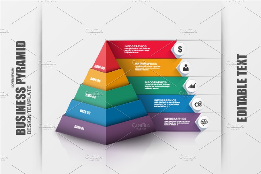 Download Business 3D Pyramid Infographic