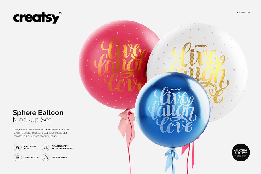 Download Sphere Balloon Mockup Set