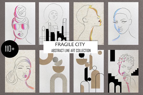 Download LINE ART COLLECTION FRAGILE CITY