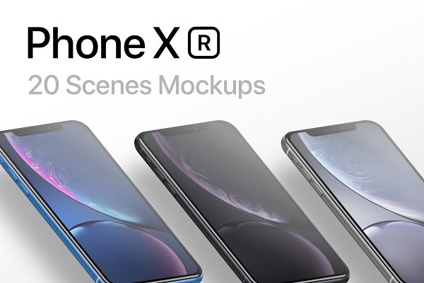 Download Phone XR 20 Mockups Scenes 5K - PSD