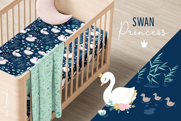 Download Swan Princess - Pattern & Prints