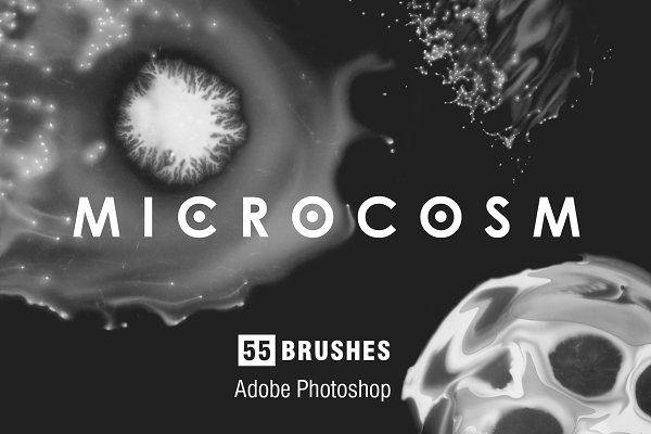 Download MICROCOSM - 55 Photoshop brushes