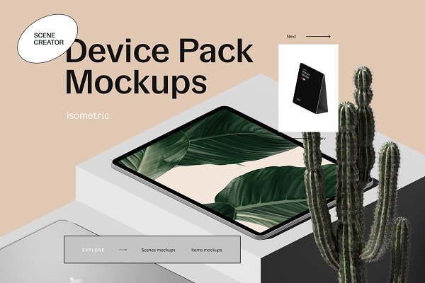 Download Device pack mockups - isometric