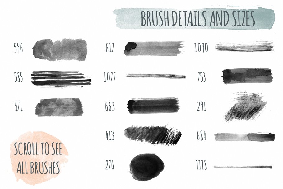 Download 180+ Handmade Watercolor PS Brushes