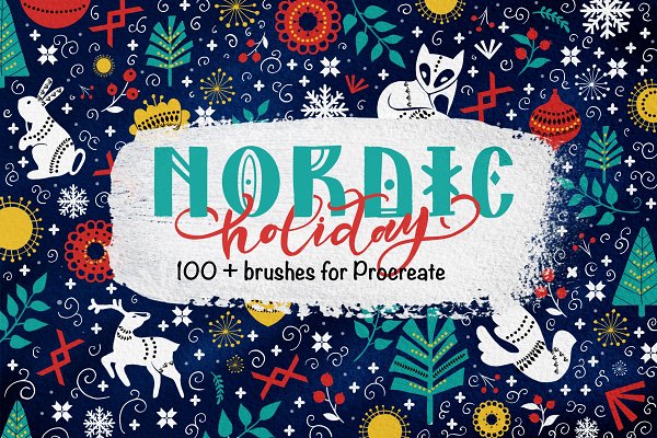 Download Nordic Holiday Procreate Brushset