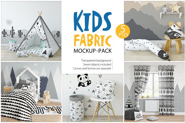 Download KIDS Fabric Mockup Pack - 1