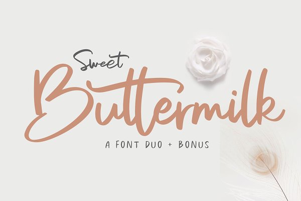 Download Sweet Buttermilk - Font Duo + Bonus