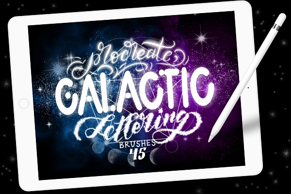 Download Procreate Galactic Lettering Bundle