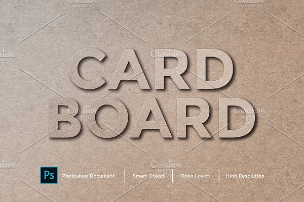 Download Card Board Text Effect & Layer Style