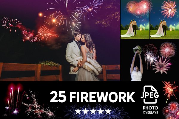 Download 21 Firework Photo Overlays