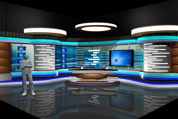 Download TV News Studio 002