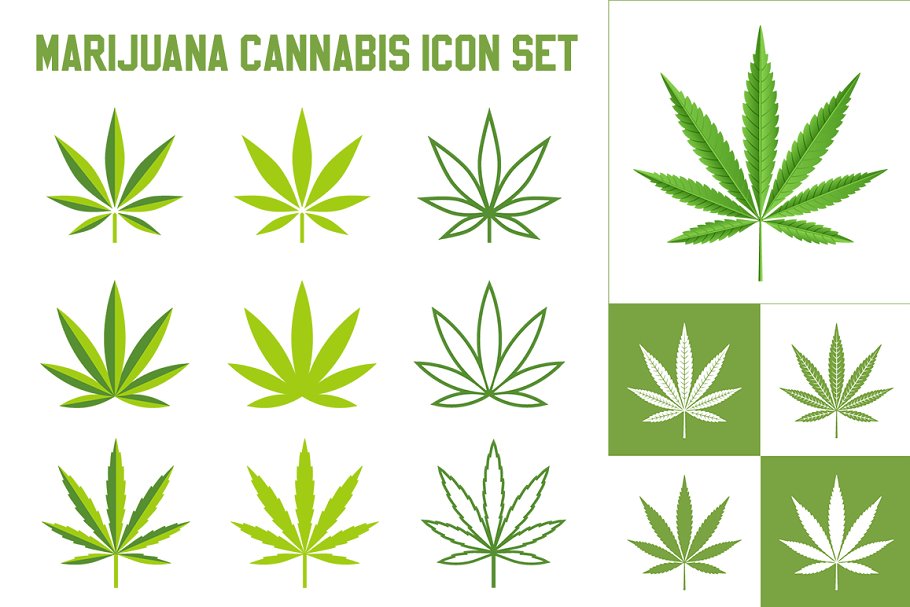 Download Vector Cannabis/Marijuana Icon set