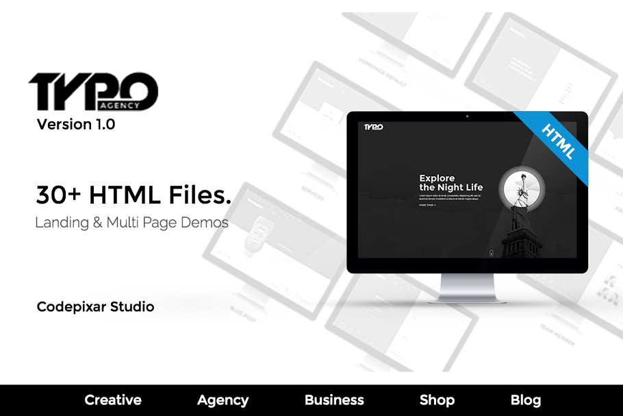 Download Typo Creative Agency HTML5 Template