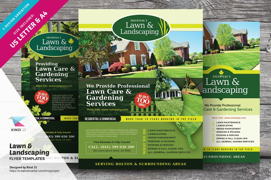 Download Lawn & Landscaping Flyer Templates