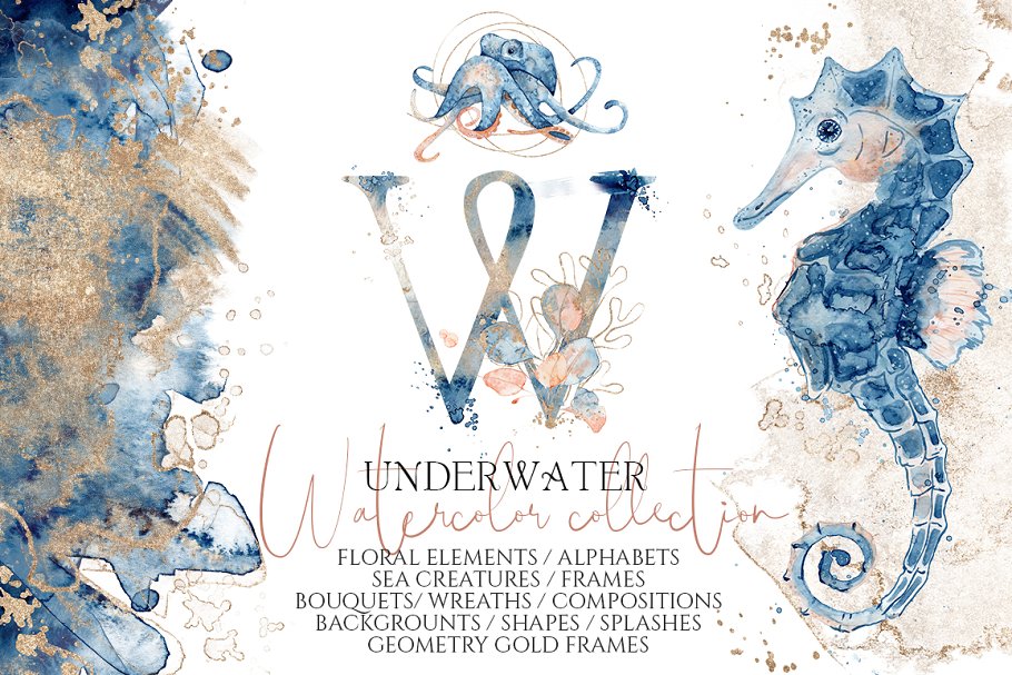 Download Underwater Watercolor Collection