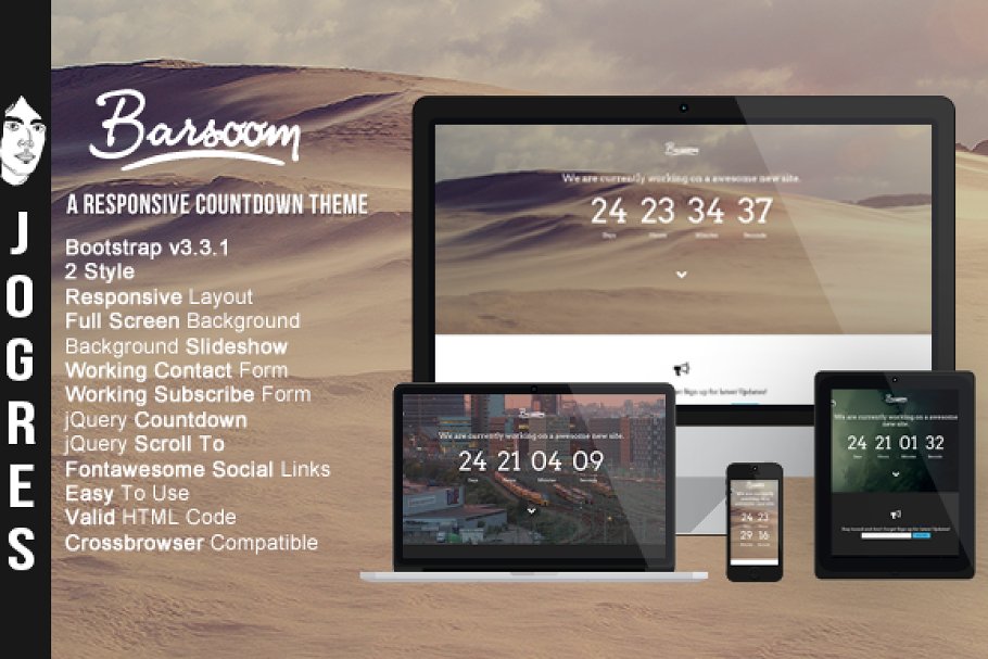 Download Barsoom - Responsive Countdow Theme