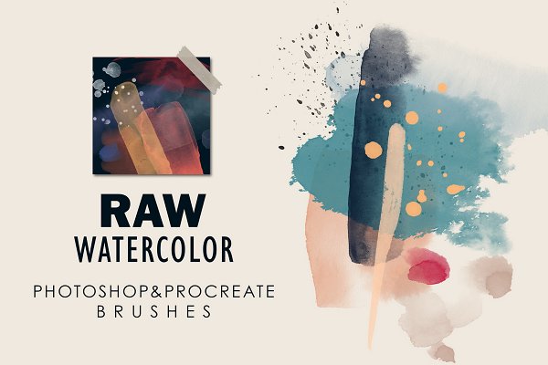 Download Raw Watercolor PS & Procreate Stamps