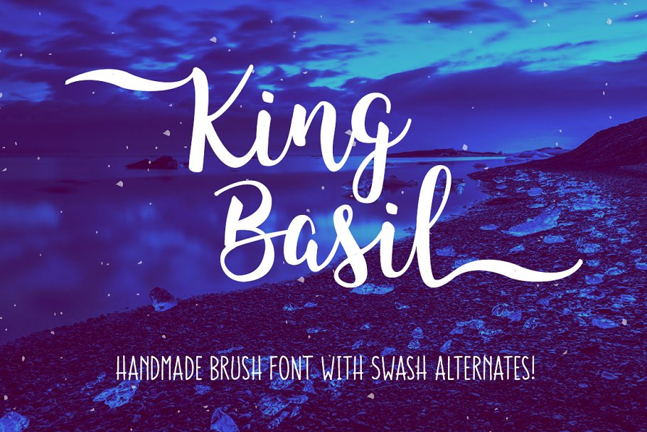 Download King Basil - handmade brush font