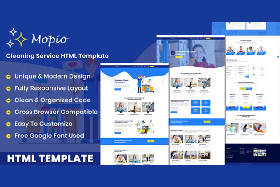 Download Mopio-Cleaning Service HTML Template