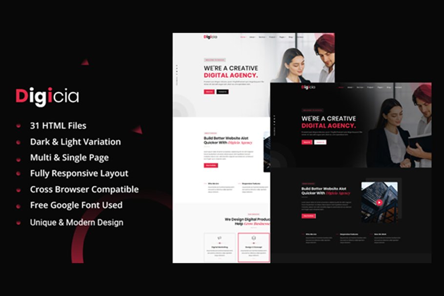 Download Digicia - Agency HTML Template