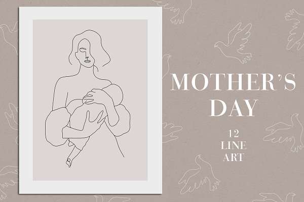 Download Mother’s Day Line Art