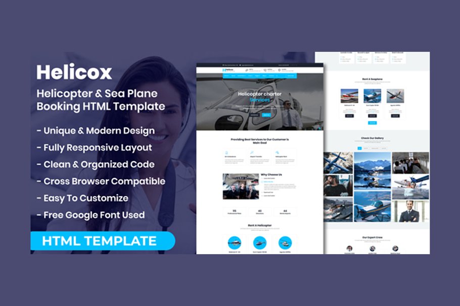 Download Helicox-Helicopter Booking Template