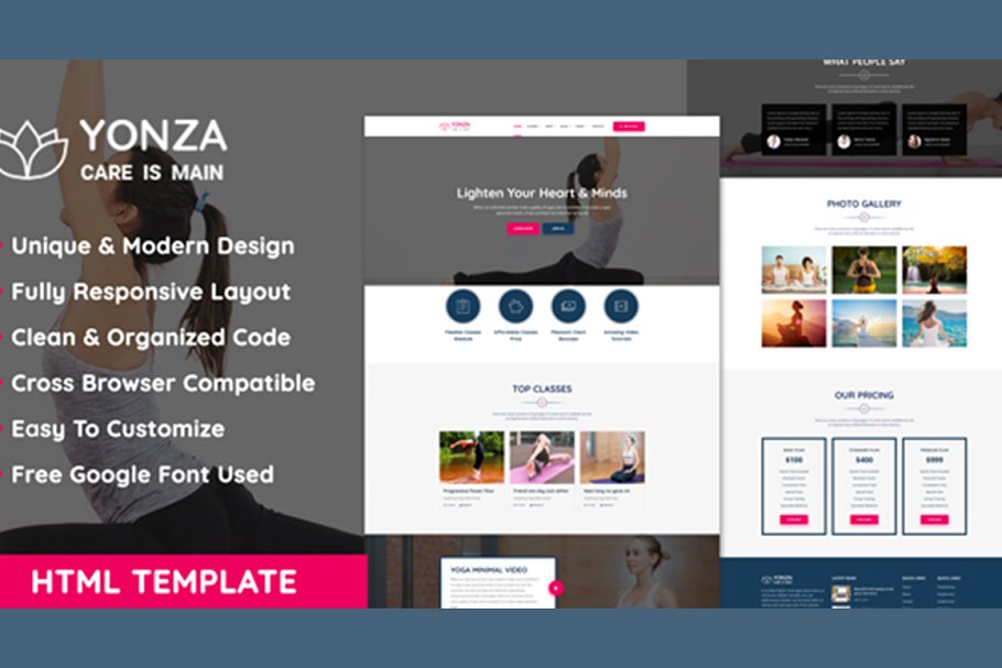 Download Yonza - Yoga HTML Template