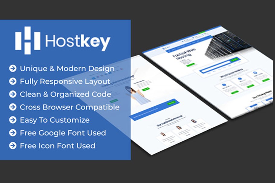 Download HostKey - WebHosting HTML Template