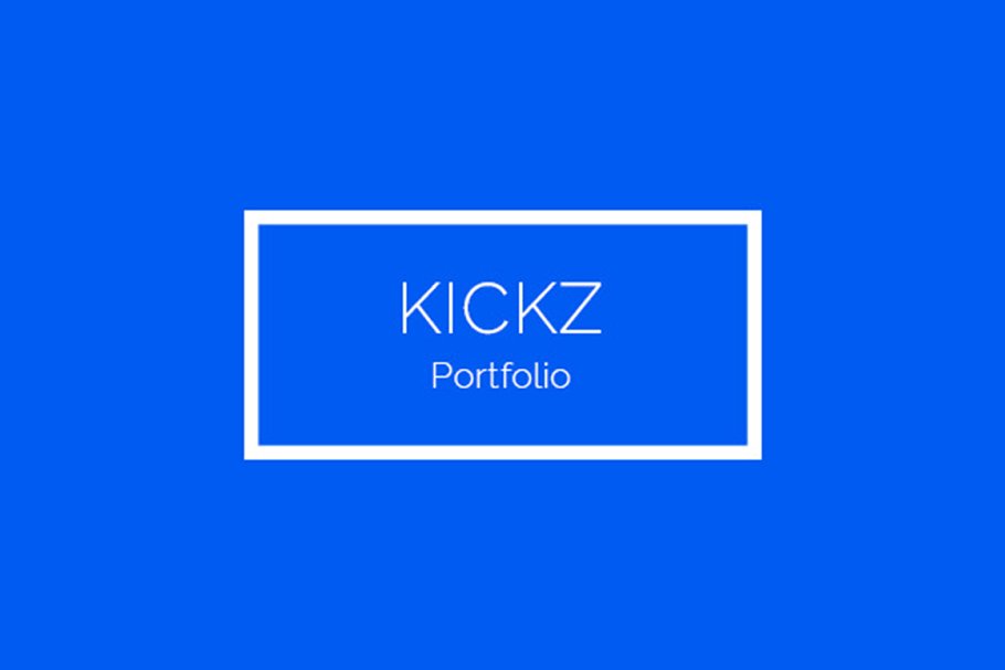 Download Kickz - Portfolio HTML Template