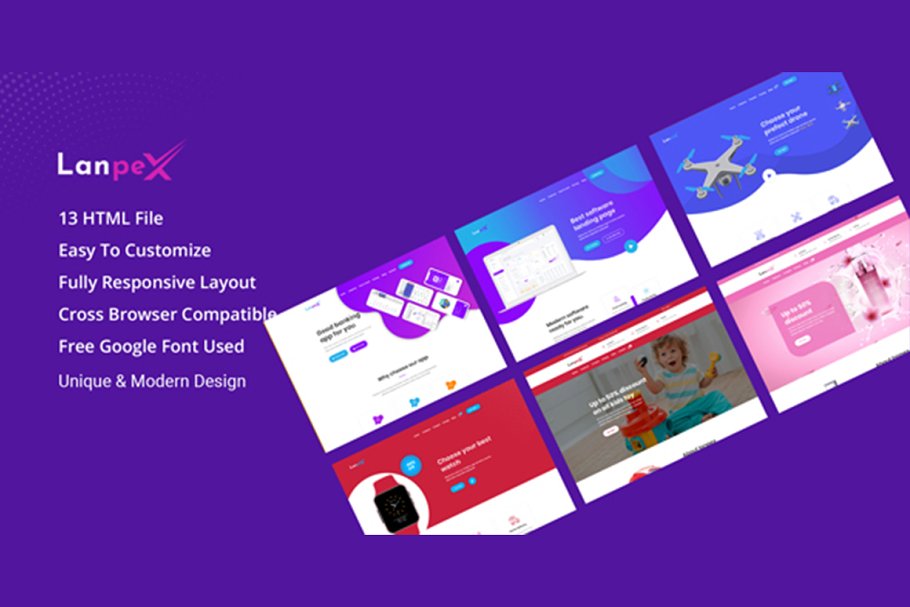 Download Lanpex - Product HTML Template