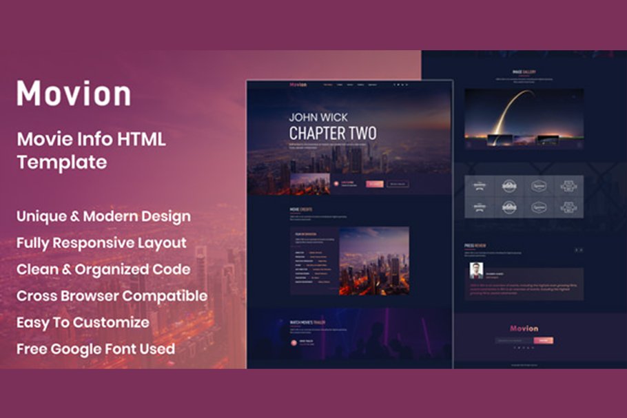 Download Movion - Movies Info HTML Template
