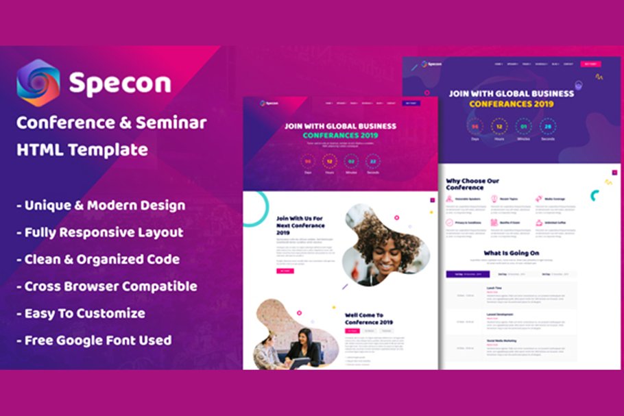Download Specon - Conference HTML Template
