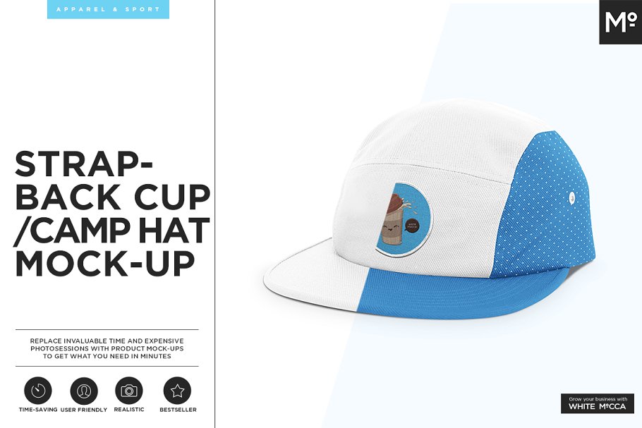 Download Strapback Cap / Camp Hat Mock-up