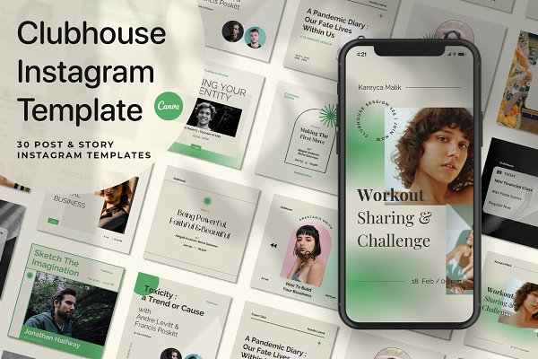 Download Clubhouse Instagram Templates