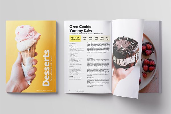 Download Dessert CookBook Indesign Template