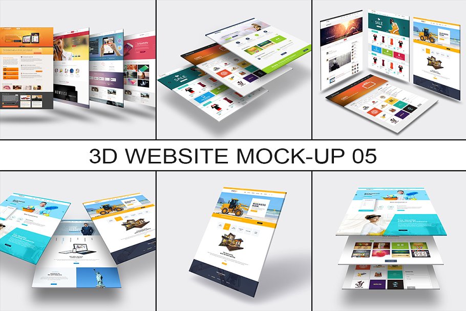 Download 3D Website Mock-Up 5