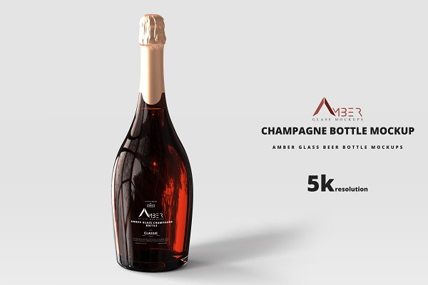 Download Amber Glass Champagne Mockup 01