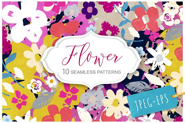 Download Flower Seamless Patterns