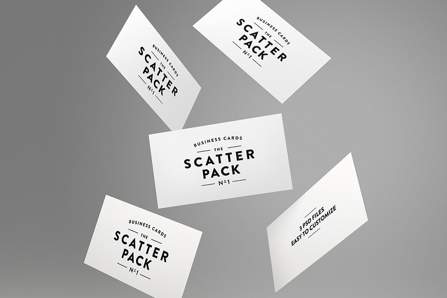 Download Scatter Business Cards Mockup