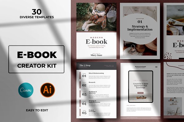 Download CANVA Abstract Ebook Templates