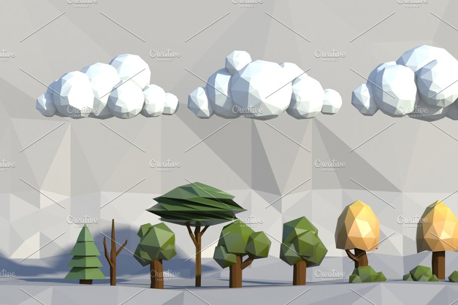 Download Low poly trees
