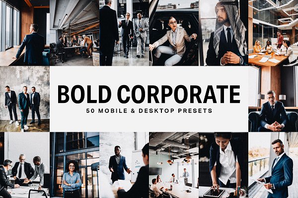 Download 50 Bold Corporate Lightroom Presets