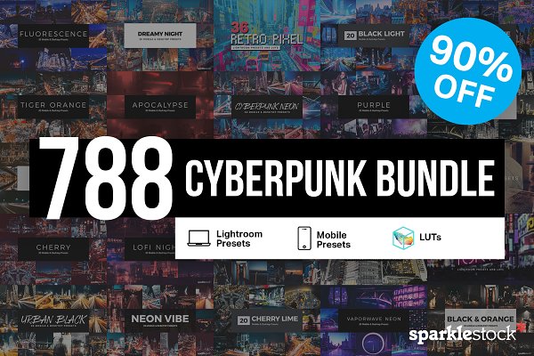 Download 788 Cyberpunk Presets LUTs - 90% OFF