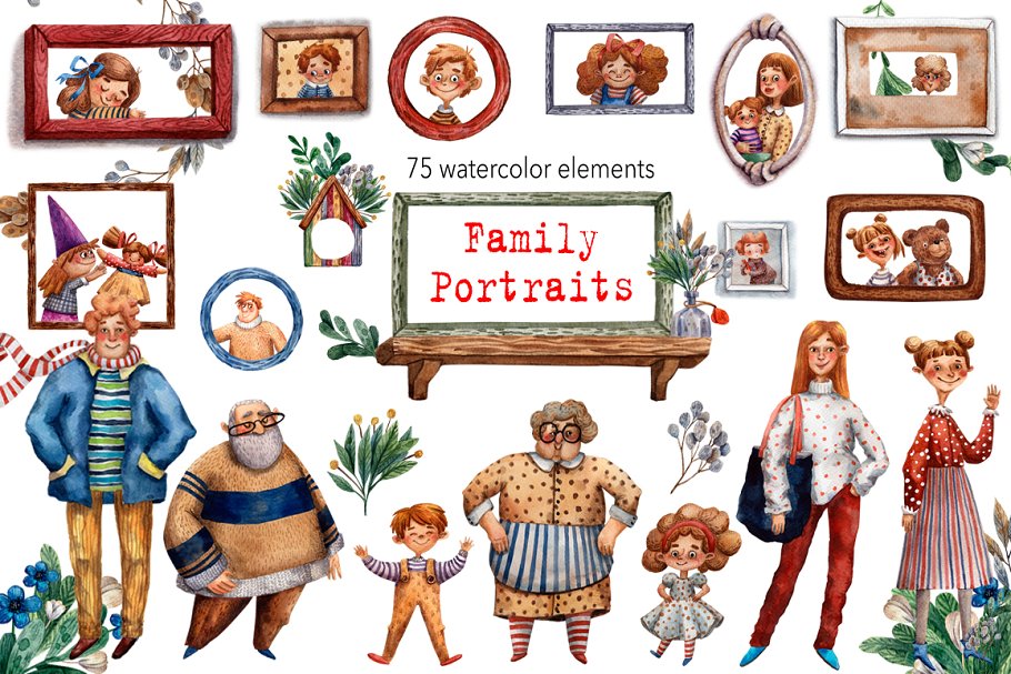 Download Family Portraits - Watercolor Set